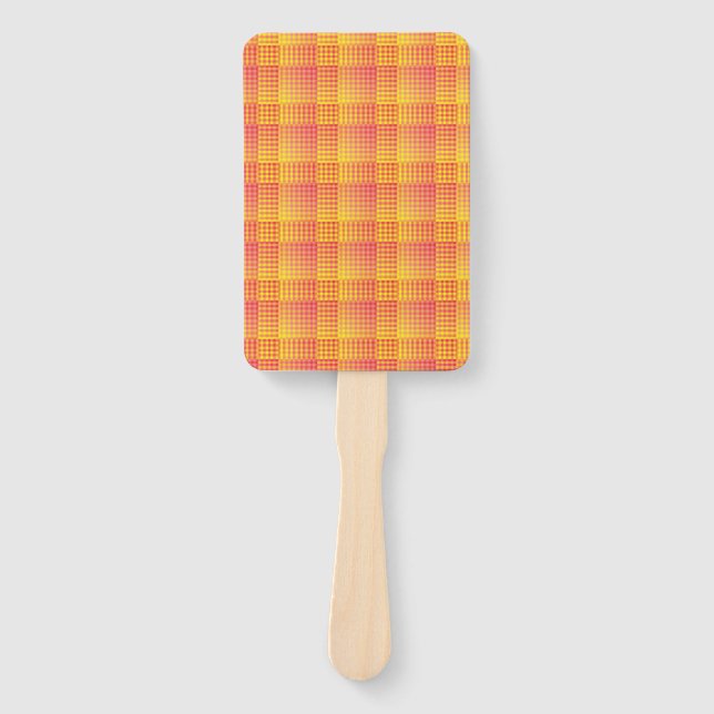 Leque Red Yellow Checker Abstract Pattern (Frente)