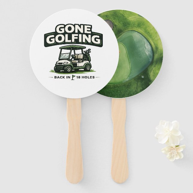 Leque Reforma engraçada de golfe Dito de golfe (Frente e Verso)