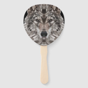 Leque Retrato Geométrico Lone Wolf