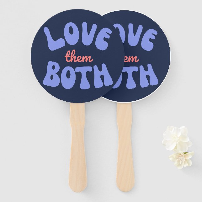 Leque Retro Ama Ambos Pro Life Mãe Bebê Não Nascido (Frente e Verso)