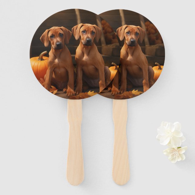Leque Ridgeback Ridgeback Puppy Autumn Delight Pumpkin (Frente e Verso)