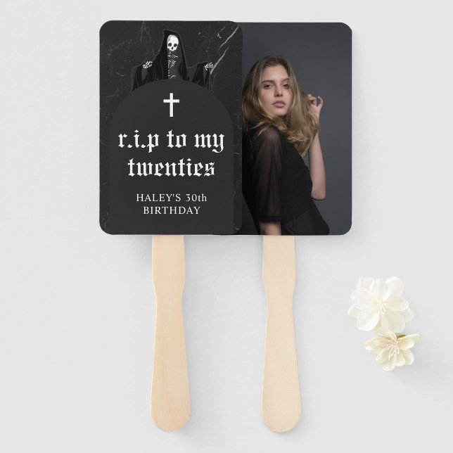 Leque RIP 20s, 20s, 20s, aniversário de 30 anos de Foto  (Frente e Verso)