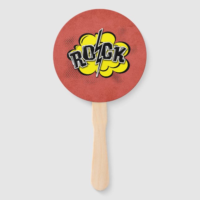 Leque Rock de estilo cômico (Frente)
