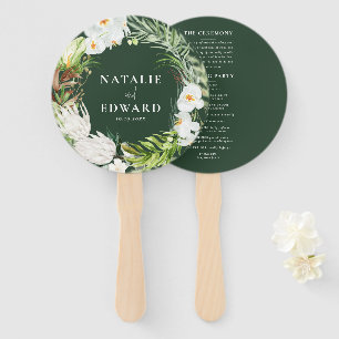 Leque Rosa, cerceta + casamento floral tropical da