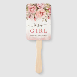 Leque Rosa de Lâmpada Aquarela É um Chá de fraldas