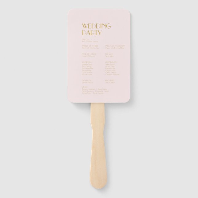 Leque Rosa Garden | Programa de casamento por Rosa escur (Verso)