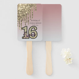 Leque Rosa Rosa Rosa Rosa Rosa Dourada Doce Sessenta