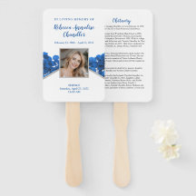 Rosas Azuis Ventilador Memorial Funeral