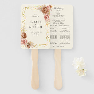 Leque rosas marrons de champanhe blush pink programa de