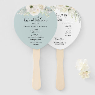 Leque Rosas Vintage White Anemones