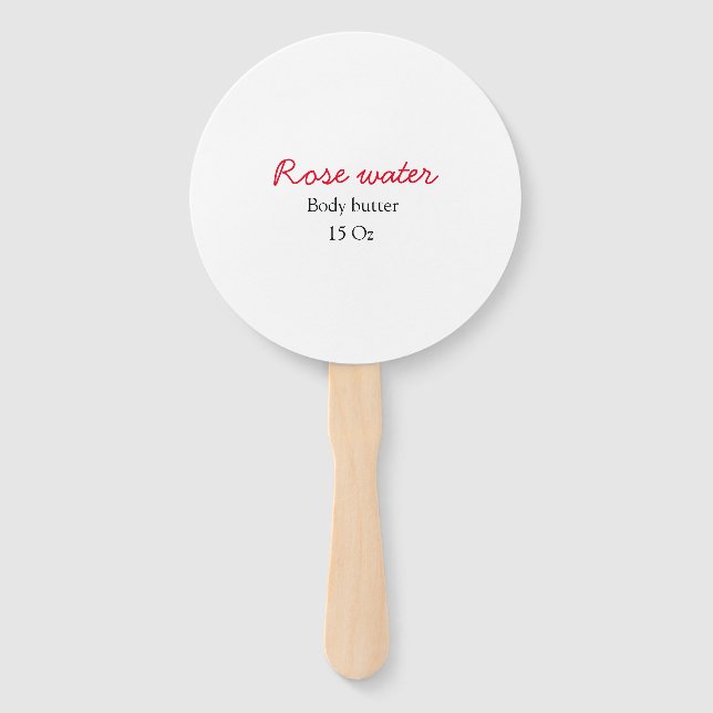 Leque Rose body butter add your text name custom weight  (Frente)