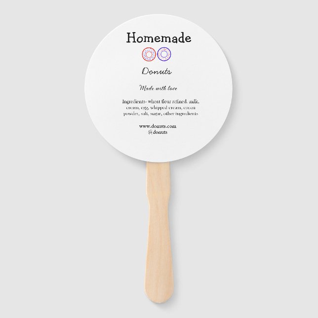 Leque Rosquinhas caseiras feitas com amor adicionar text (Frente)