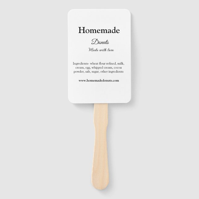 Leque Rosquinhas caseiras feitas com amor adicionar text (Frente)