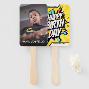 Leque Rostos de Ventilador de Feliz Aniversário Personal