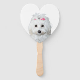 Leque Rótulo branco maltês de doce