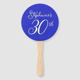 Leque Royal Blue Cheers to 30 Anos aniversário de 30 ano