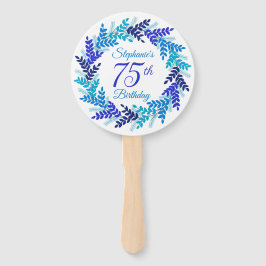Leque Rua Azul Elegante 75º Aniversário