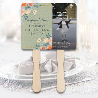 Leque Rustic Elegant Floral Watercolor Party