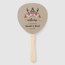 Leque Rustic Floral Kraft Hunt está acima do ventilador 