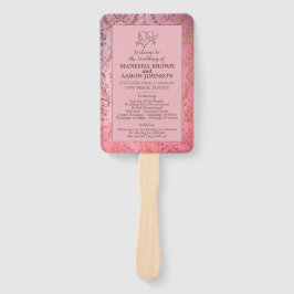 Leque RUSTIC PINK - Ventilador do programa de casamento