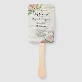 Leque Rústicos Flores De Madeira Programas De Casamento 