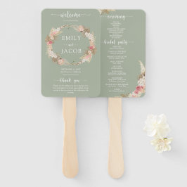 Leque Sage Green Boho Floral Wedding