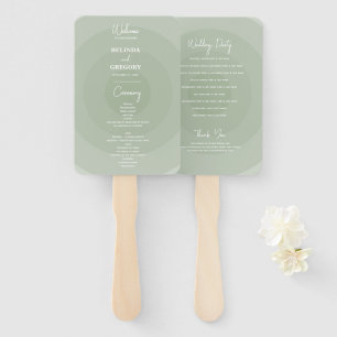 Leque Sage Green Modern Monogramas
