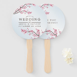 Leque Sakura Flor de Cerejeira Japonesa Casamento Asiáti