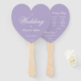 Leque Script Branco Purple do Programa de Casamento do C