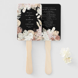 Leque Selva Tropical de Pampas Negras Premium