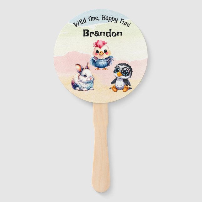 Leque Selvagem De Animais De Floresta Brincadeiras (Frente)