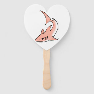 Leque semana do tubarão rosa desenho animado arte de tat
