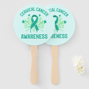 Leque Sensibilização para o Cancer Cervoso Fita Teal Flo