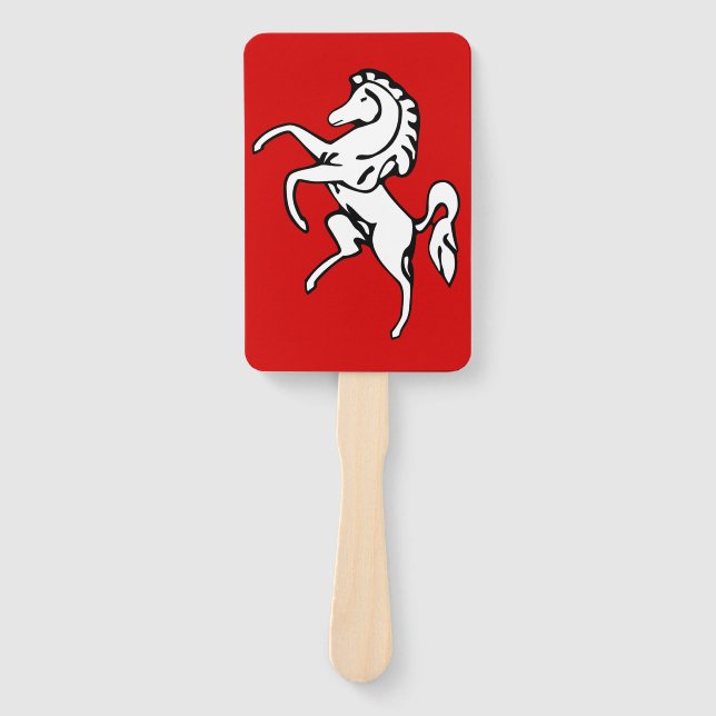 Leque Set of hand fans with flag of Kent, England (Frente)