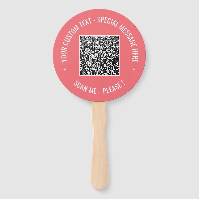 Leque Seu Design QR Code Personalizar Modelo do ventilad (Verso)