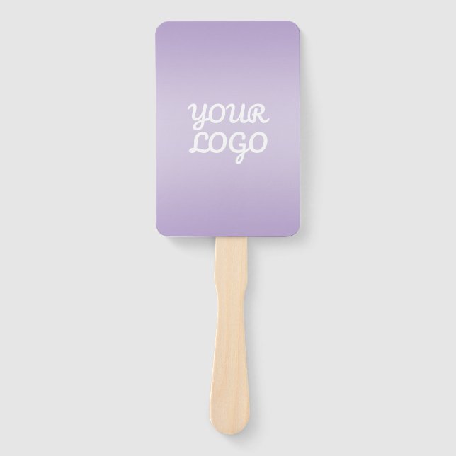 Leque Seu Logotipo & Moderno Ombre Simples | Lavanda (Frente)