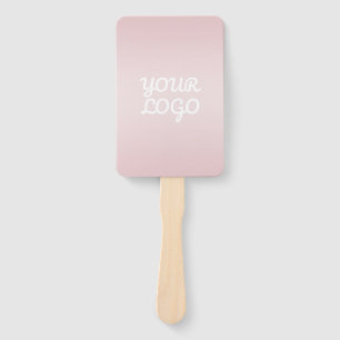 Leque Seu Logotipo & Ombre Rosa Blush Moderno e Elegante