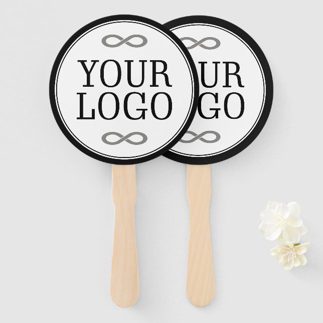 Leque Seu Logotipo - Ponto - Fundo BRANCO (Frente e Verso)