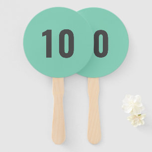 Leque Seu número Pasta de Pontuação de Evento Verde
