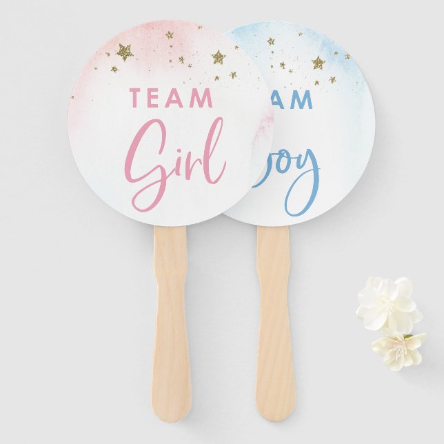 Leque Sexo Revele Voto Ventilador Brilhar (Frente e Verso)