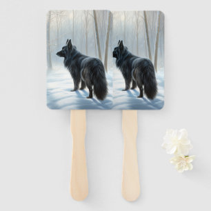 Leque Sheepdog belga deixa nevar o Natal