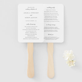Leque Simon Simple Elegant Wedding Program