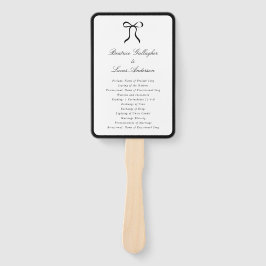 Leque Simple Bow Classic Wedding Program