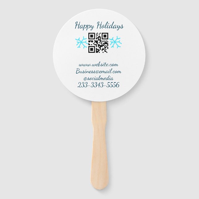 Leque simple custom QR code add your name text  Classic  (Frente)