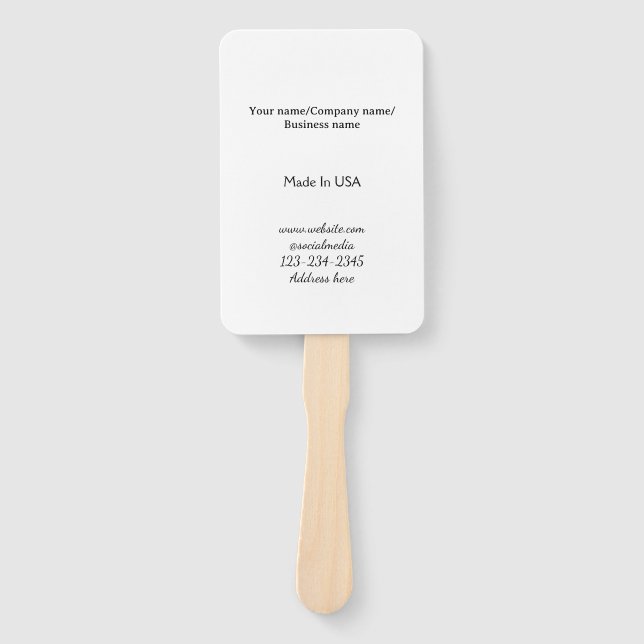 Leque simple minimal add your logo/design here business  (Frente)
