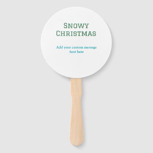 Leque Simple minimal green happy holidays Christmas  (Frente)