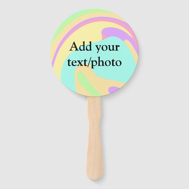 Leque Simples acrilato de fluido adicione seu nome de te (Frente)