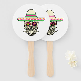 Leque Simples Diâmetro de Muertos Crânio com o fã da