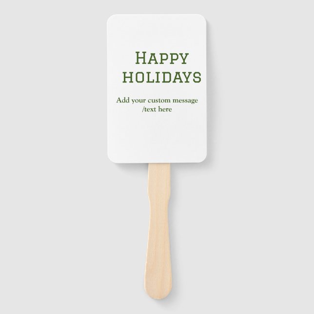 Leque Simples feriados verdes e felizes no Natal (Frente)