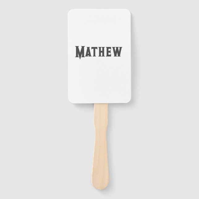 Leque simples letra inicial monograma adicionar sua letr (Frente)